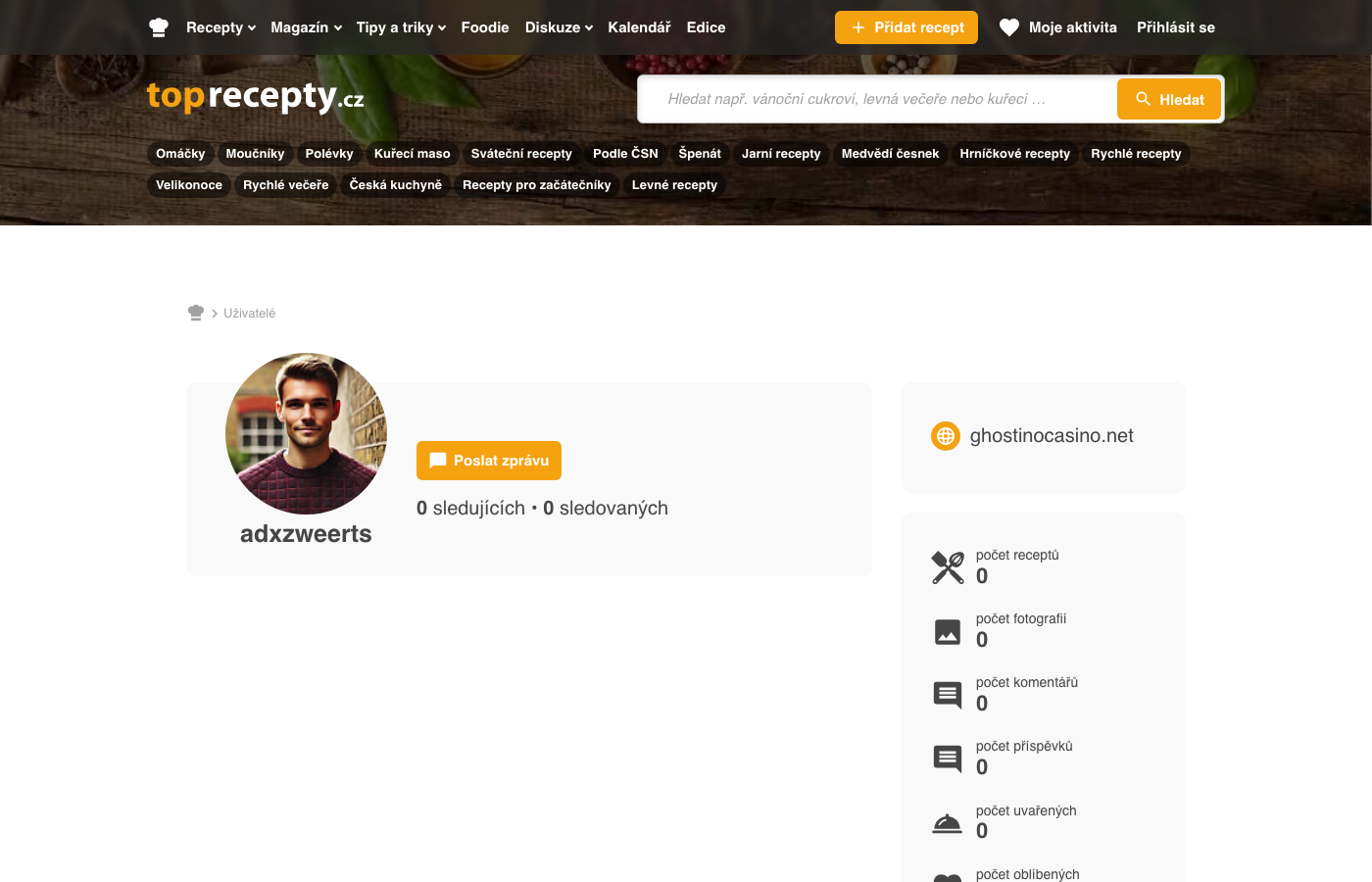 TopRecepty &mdash; URL в окремому полі профілю